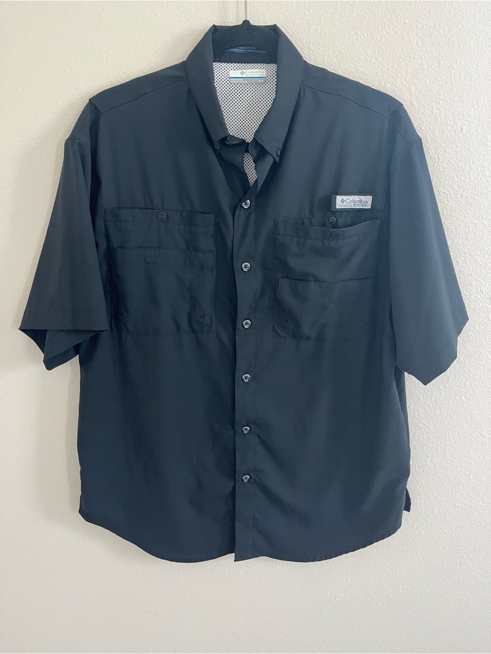 Men’s Columbia Sportswear PFG Tamiami II Short Sleeve Shirt - Black, Size S